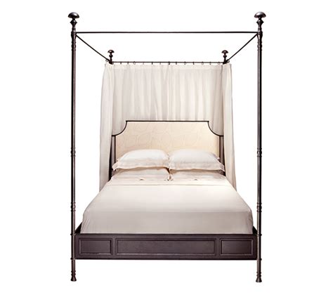 For centuries, the bed has been a sign of wealth, the richer the nobleman, the better the bed, which is probably why many people still aspire to owning a four poster the norman bedstead was similar, but sometimes had curtains drawn at the sides, hung from horizontal iron rails, which were attached to. Nimes Iron 4-Poster Bed | Madeline Stuart