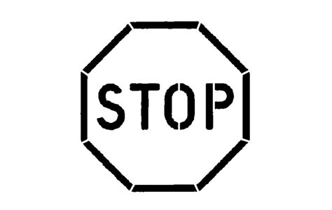Stop Sign Template Printable Clipart Best Stop Outline Clipart Etc
