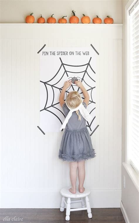 Pin The Spider On The Web Free Printable Ella Claire And Co Fun