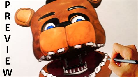 How To Draw Freddy Fazbear Jumpscare From Five Nights At Freddys Fnaf