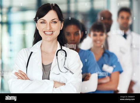 The kind of medical team you want caring for you. Portrait of a diverse