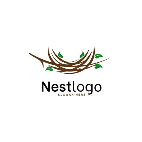 Premium Vector Bird Nest Abstract Vector Logo Design
