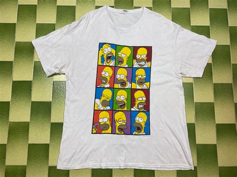 Homer Simpson The Many Faces T Shirt Vintage The Simpsons Tee Shirt Size Xl