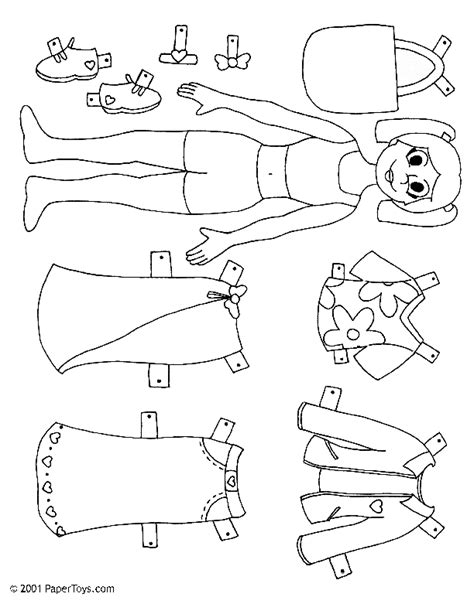 Printable Cut Out Paper Doll Template