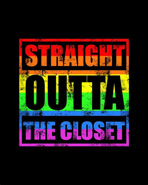 straight outta the closet lgbt gay pride digital art by frank nguyen
