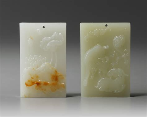 Two Chinese Jade Plaques