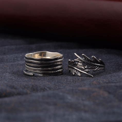 Vintage Sterling Silver Rings Oxidized Finish Vintage Sterling Silver