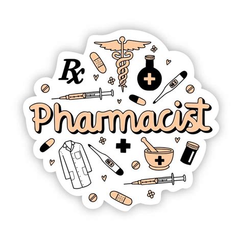 Pharmacist Sticker Pharmacy Art Pharmacist Sticker Design