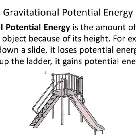 This store is called gravitational potential energy. Gravitational Potential Energy - Overview