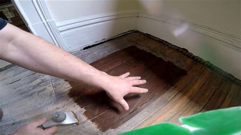 Refinish Hardwood Floors Without Sanding Paint And Glue Removal YouTube