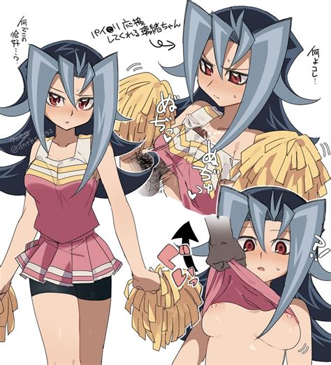 Rule 34 Blue Hair Blush Breasts Cheerleader Cum Cum On Breasts Dntks Female Japanese Text