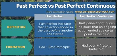 Difference Between Past Perfect And Past Perfect Continuous Compare