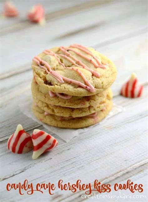 Hershey's kiss cookies are the perfect combo of chewy chocolate cookie and hershey kiss candies. Candy Cane Hershey Kiss Cookies