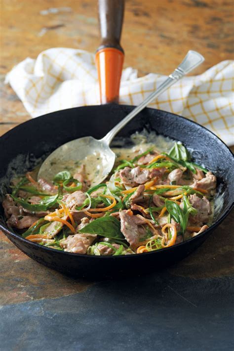 Remove the pork from the refrigerator 30. Pork fillet stir-fry with green chilli paste and coconut ...