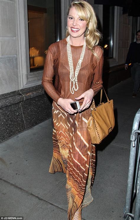 Katherine Heigl Steps Out In Brown Sheer Top Ahead Of Small Screen