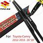 Toyota Camry 2013 Windshield Wipers Size