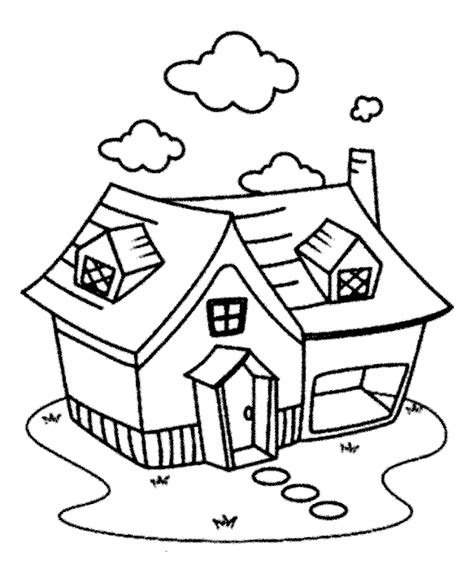 Kumpulan download buku mewarnai anak paud, sketsa mewarnai anak tk mobil. Gambar Rumah Hitam Putih Untuk Mewarnai : Mewarnai Gambar ...