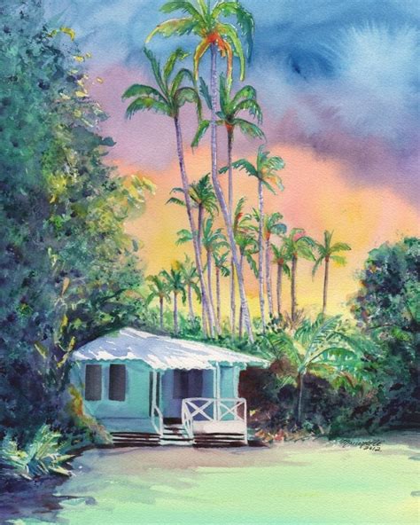 Kauai Plantation Cottage Kauai Art Hawaii Prints Hawaii Art
