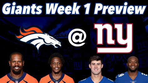 NY Giants Vs Denver Broncos PREVIEW Week 1 YouTube