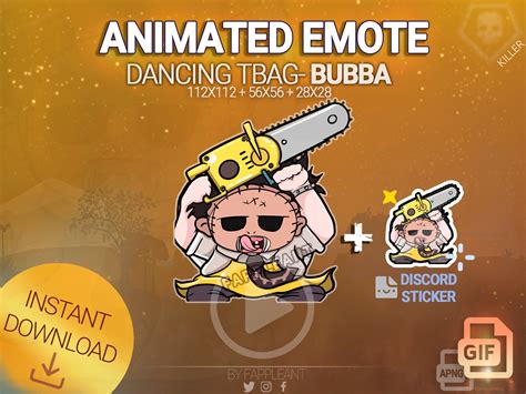 Dbd Animated Emote Bubba Teabagging The Cannibal  For Etsy Norway