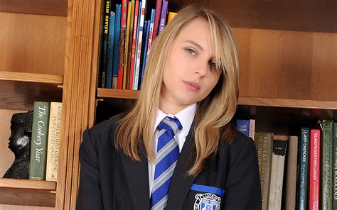 Blonde Women School Uniform Face Tie Schoolgirl Teen Wallpaper Resolution X Id