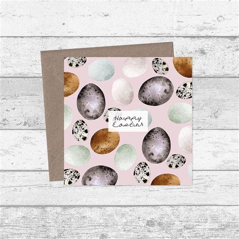 While i have a small selection, can the idea of someone and inspire. Pastel Pink Bird Egg Pattern Easter Card with Kraft Envelope 1, 3, 5, 10, 20 - Handmade Easter ...