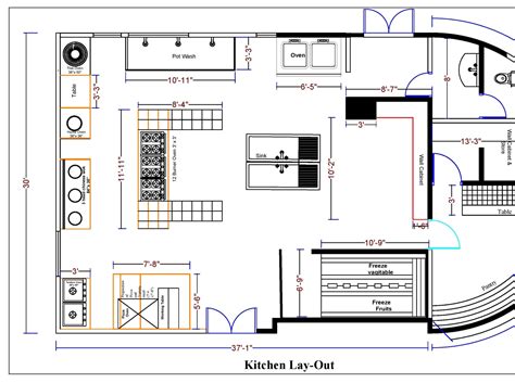 Restaurant Kitchen Layout Dwg Drawing Of Restaurant Kitchen Dining 2d
