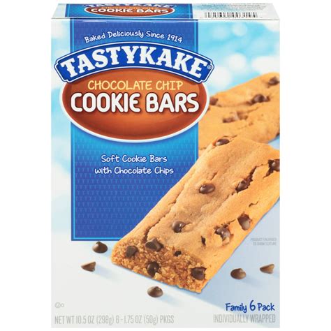 Tastykake Chocolate Chip Cookie Bars 6 175 Oz Packs