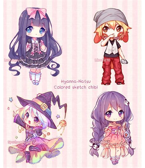 Commission Sketch Chibis By Hyanna On