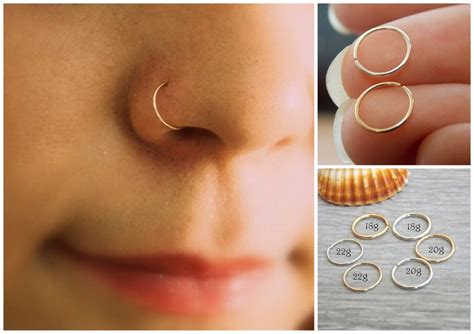 Nose Hoop Small 100nose Piercing Nose Ring Simple Base