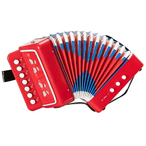 Tosnail Kids Accordion Toy 10 Keys Buttons Control Mini Musical