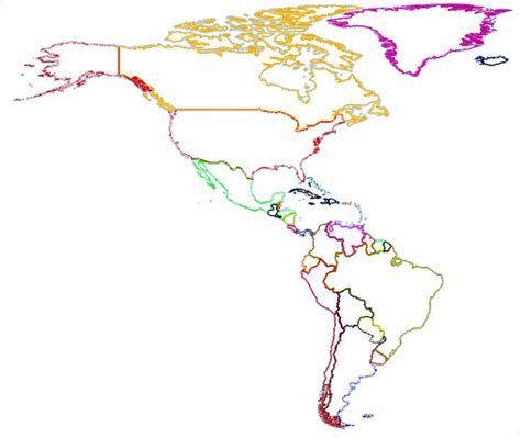 Mapa Del Continente Americano Imprime Con Nombres Y Sin Nombres Images