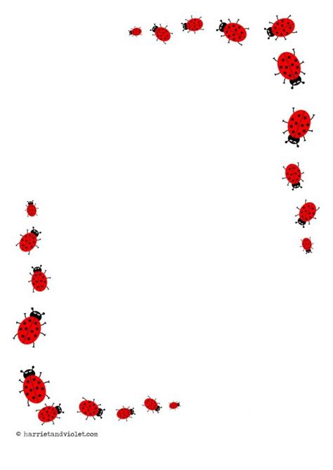 Ladybugs Borders Clip Art Library