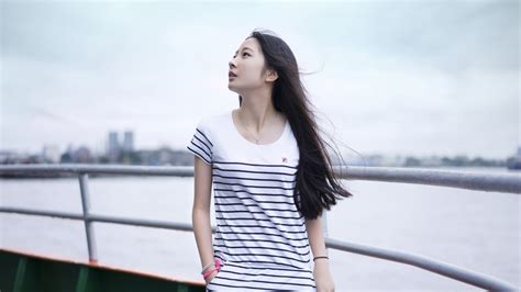 Wallpaper Women Photography Model Long Hair Asian Looking Away