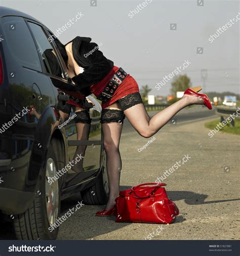 Highway Prostitute By Car Stock Photo Shutterstock