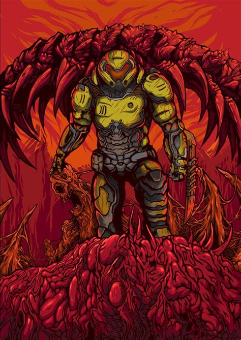 Artstation Doomguy Dmitri Burkov Doom 2016 Doom Videogame Doom