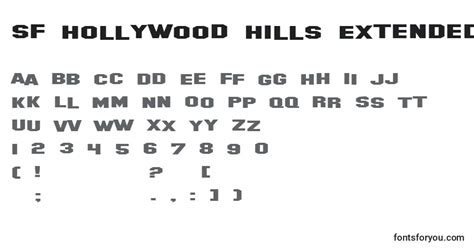 Sf Hollywood Hills Extended Font Download For Free Online