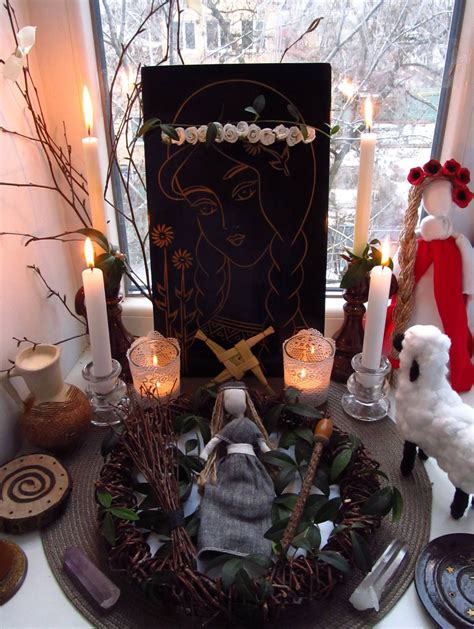 Imbolc Altar Brigid Altar Witchcraft Altar Witches Altar Pagan Altar