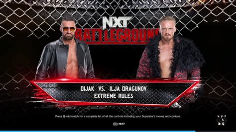 DIJAK VS ILJA DRAGUNOV I EXTREME RULES MATCH NXT BATTLEGROUND