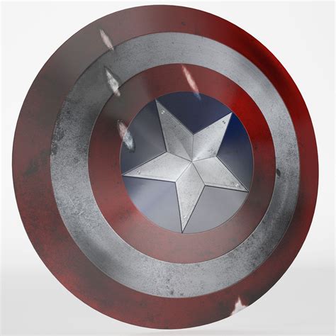 Captain America Cartoon Shield 3d Model 24 3ds Blend C4d Fbx