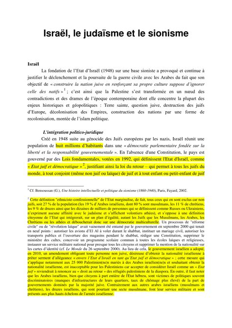 Pdf Israël Le Judaïsme Et Le Sionisme