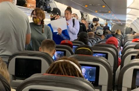 Outrage On Packed Us Flight Full Of Passengers Not Wearing Masks Travel Off Path