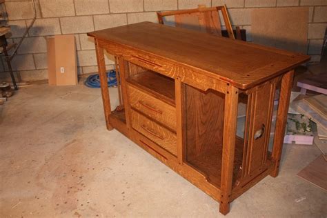 Hand Crafted Greene And Greene Style Entertainment Center By Fox River Woodworking