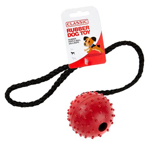 Red Large Rubber Dog Rope Pimple Ball Little Pet Warehouse