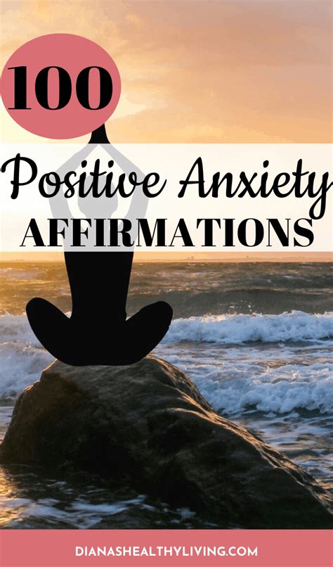 100 Positive Affirmations For Anxiety Dianas Healthy Living