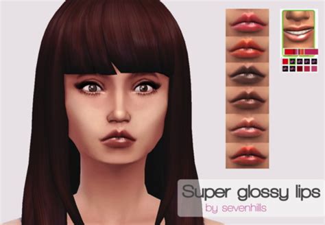 Super Glossy Lips Sims 4 Lips