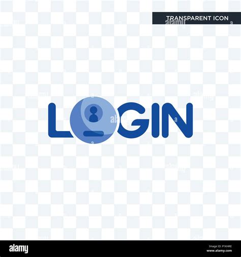 Login Vector Icon Isolated On Transparent Background Login Logo