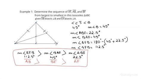 Finding The Relationship Between Angle Measures And Side Lengths In 2