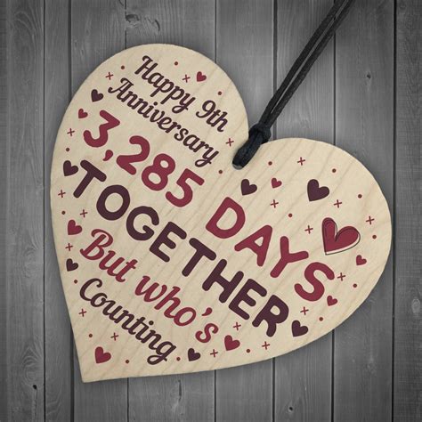 Get great wedding gift ideas. Handmade Wood Heart Gift To Celebrate 9th Wedding Anniversary
