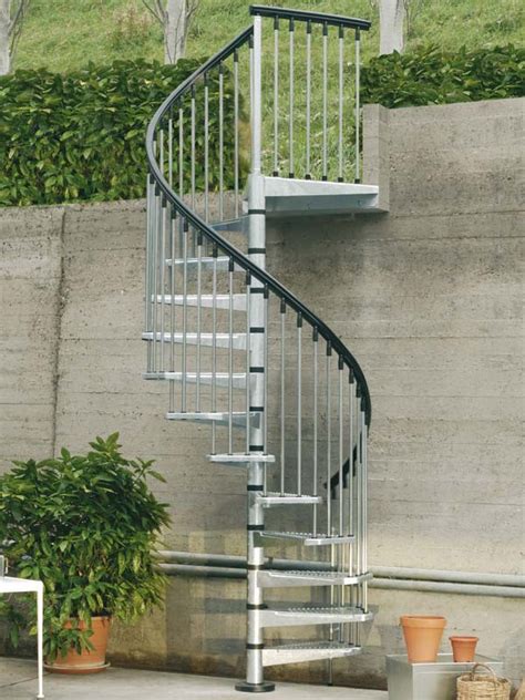 Our steel staircases and metalworks include many different designs such as straight flight stairs, quarter turn and half turn spine beam and spiral staircases. Metal Outdoor Spiral Staircase | Exterior Stairs